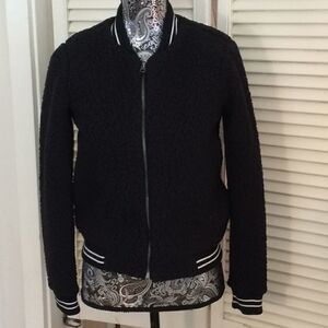 NWT Lucky Brand Varsity Bomber Jacket Pockets XS